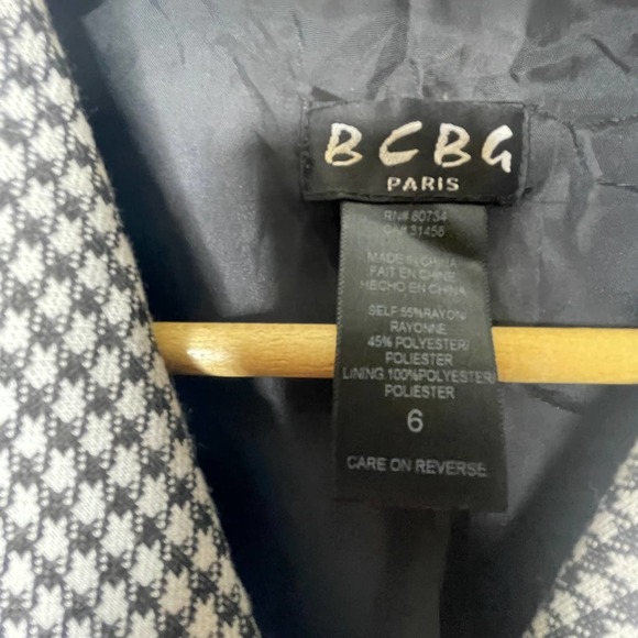 BCBG Paris Sleeveless Houndstooth Below the Knee 1950's Style Dress Size 6 - Picture 6 of 7